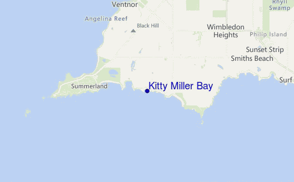 carte de localisation de Kitty Miller Bay