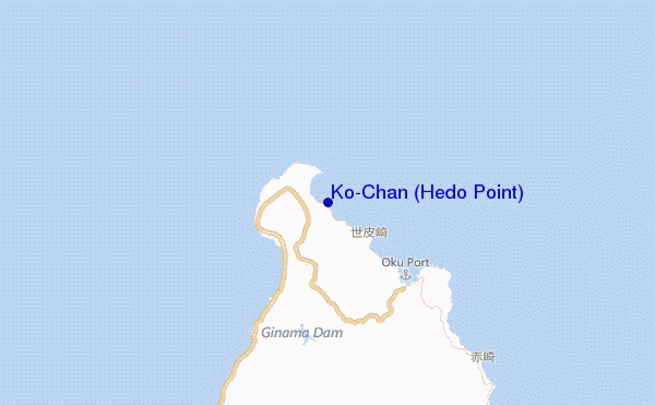 carte de localisation de Ko-Chan (Hedo Point)
