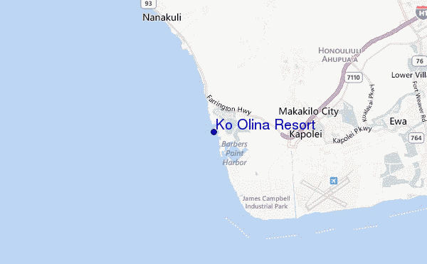 carte de localisation de Ko Olina Resort