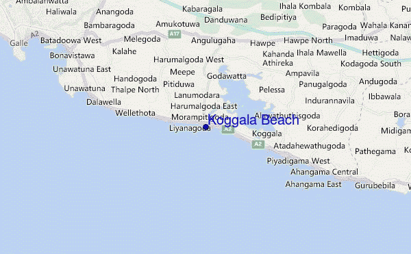 carte de localisation de Koggala Beach