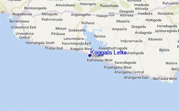 carte de localisation de Koggala Lefts