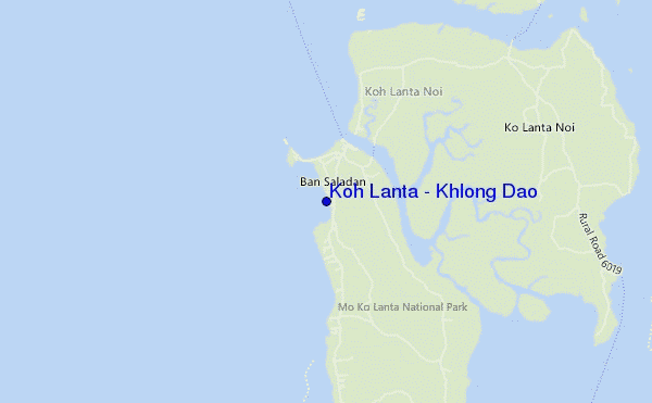 carte de localisation de Koh Lanta - Khlong Dao