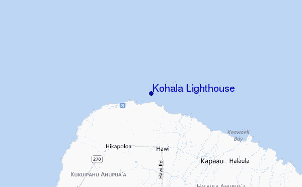 carte de localisation de Kohala Lighthouse