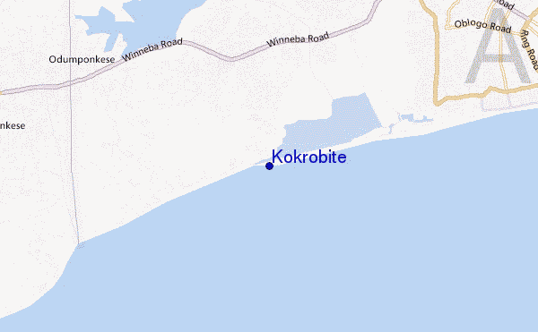 carte de localisation de Kokrobite