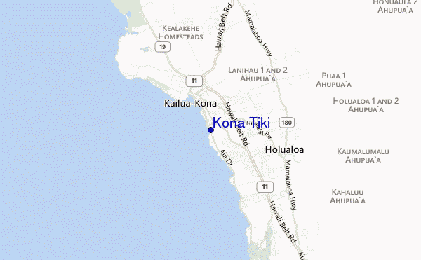 carte de localisation de Kona Tiki