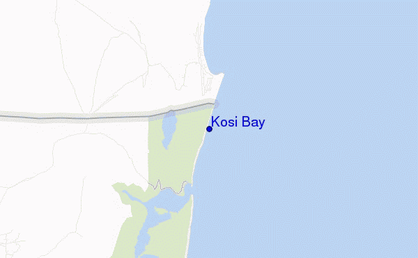 carte de localisation de Kosi Bay