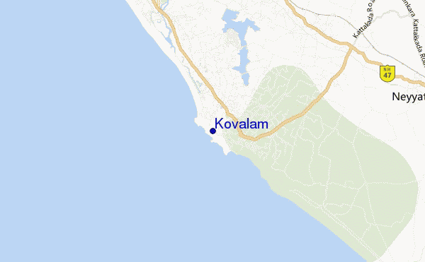 carte de localisation de Kovalam