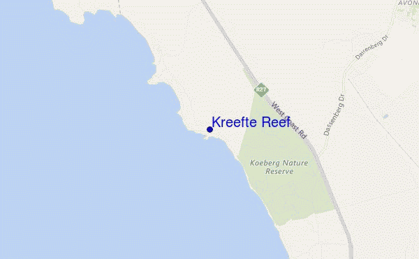 carte de localisation de Kreefte Reef