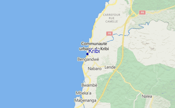 carte de localisation de Kribi