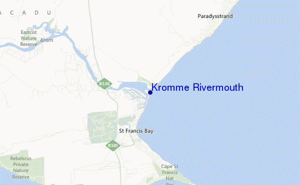 carte de localisation de Kromme Rivermouth