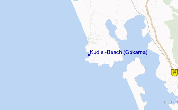 carte de localisation de Kudle -Beach (Gokarna)