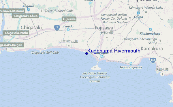 carte de localisation de Kugenuma Rivermouth