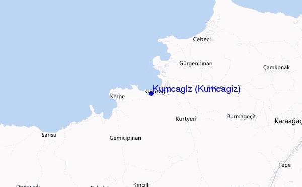 carte de localisation de Kumcağız (Kumcagiz)