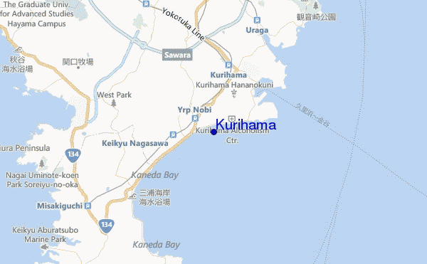 carte de localisation de Kurihama