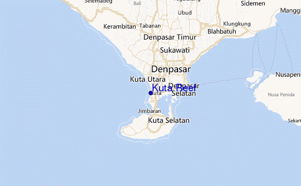 Kuta Reef Location Map