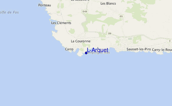 carte de localisation de L'Arquet