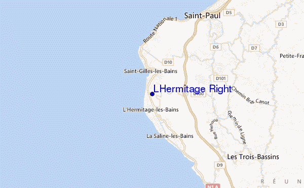 carte de localisation de LHermitage Right
