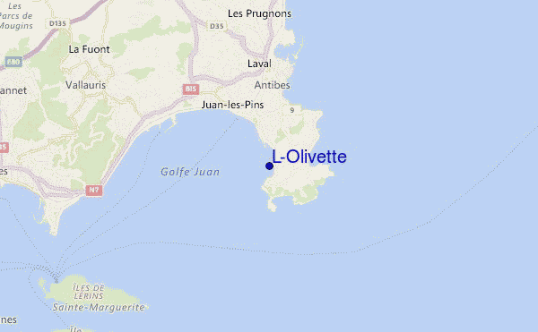 carte de localisation de L'Olivette