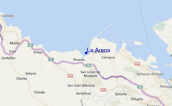 carte de localisation de La Arena