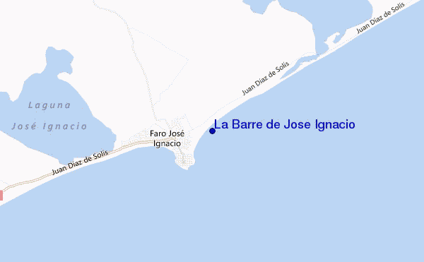 carte de localisation de La Barre de Jose Ignacio