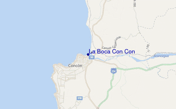 carte de localisation de La Boca Con Con
