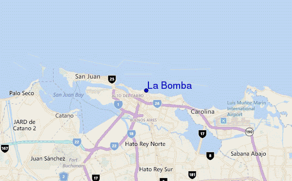 carte de localisation de La Bomba