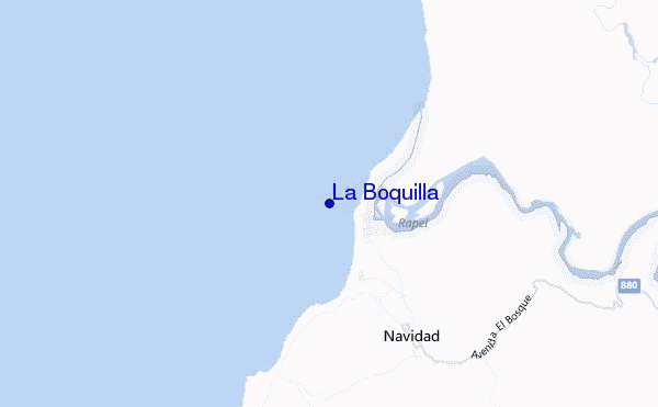 carte de localisation de La Boquilla