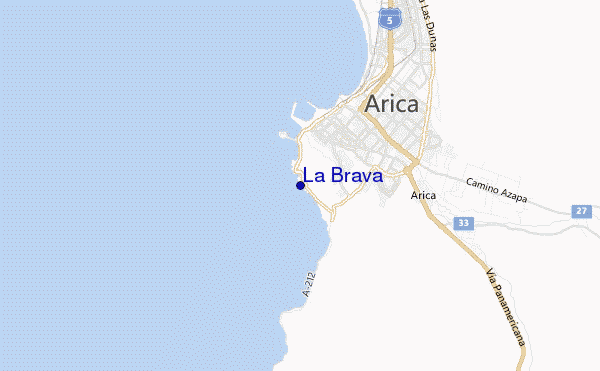 carte de localisation de La Brava