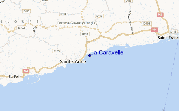 carte de localisation de La Caravelle