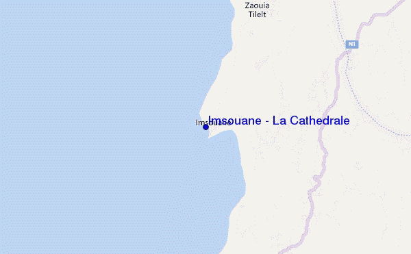 carte de localisation de Imsouane - La Cathedrale
