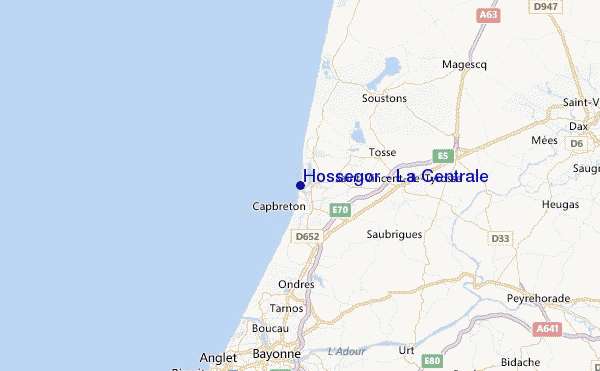 Hossegor - La Centrale Location Map