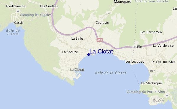 carte de localisation de La Ciotat