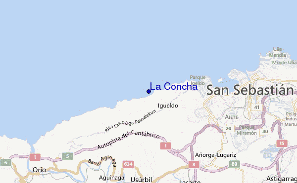 carte de localisation de La Concha