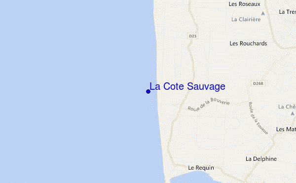 carte de localisation de La Cote Sauvage
