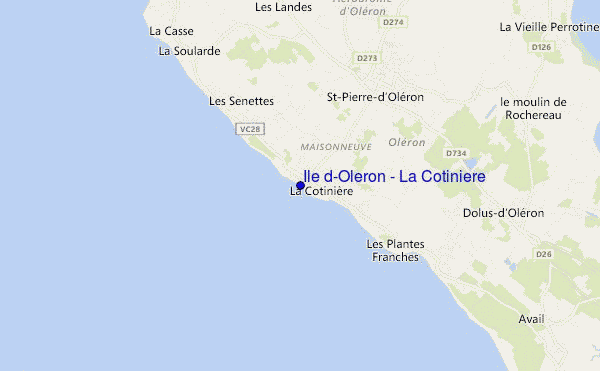carte de localisation de Ile d'Oleron - La Cotiniere