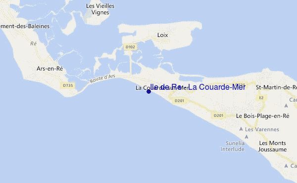 carte de localisation de Ile de Re - La Couarde/Mer