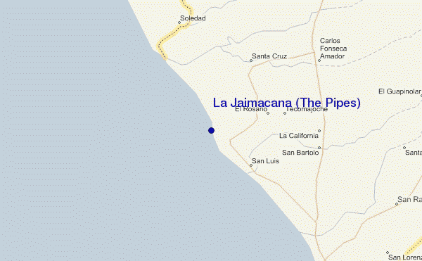 carte de localisation de La Jaimacana (The Pipes)
