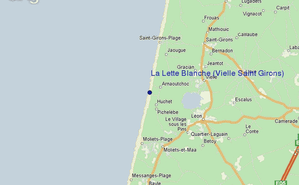 carte de localisation de La Lette Blanche (Vieille Saint Girons)