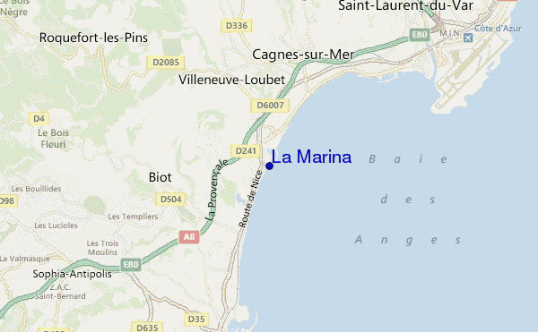carte de localisation de La Marina