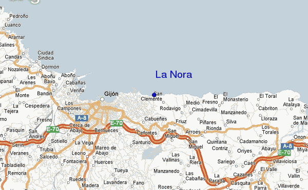carte de localisation de La Nora