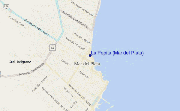 carte de localisation de La Pepita (Mar del Plata)