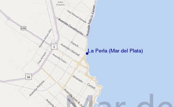 carte de localisation de La Perla (Mar del Plata)