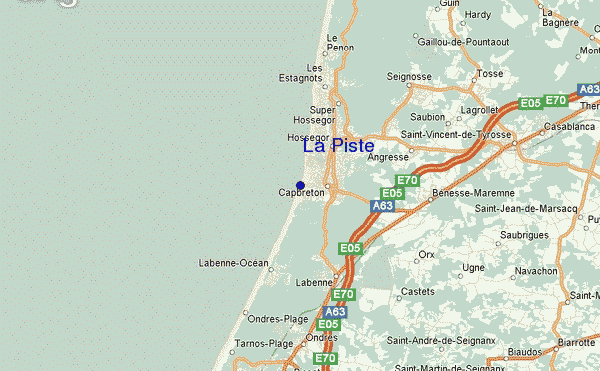 carte de localisation de Capbreton - La Piste