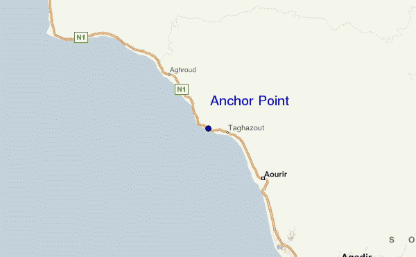 carte de localisation de Anchor Point