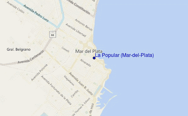 carte de localisation de La Popular (Mar-del-Plata)