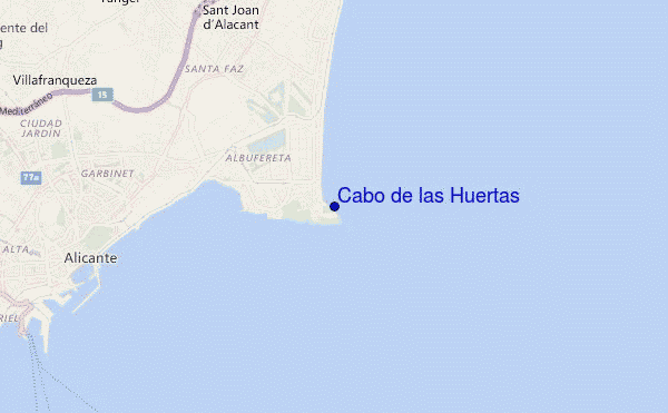 carte de localisation de Cabo de las Huertas