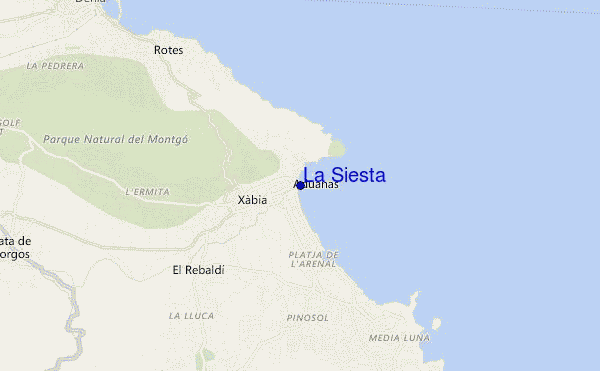carte de localisation de La Siesta