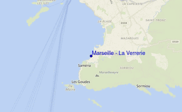 carte de localisation de Marseille - La Verrerie