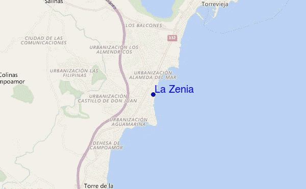 carte de localisation de La Zenia