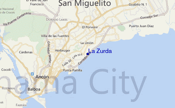 carte de localisation de La Zurda